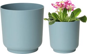 Virágcserép Eco Recycled kék 15x14,9cm klasszikus matt divatos kaspó