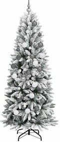 Műkarácsonyfa LED -es lámpákkal Fehér 180cm PVC
