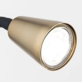 Orion - Hajlítható, csíptethető asztali lámpa DOTTY 1xGU10/10W/230V sárgaréz/fekete