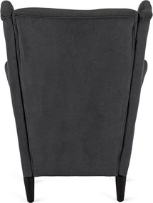 Fotel Wypoczynkowy EVAN 2 z Podnóżkiem Ciemnoszary