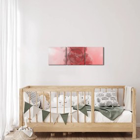 A vörös füst képe (órával) (90x30 cm)