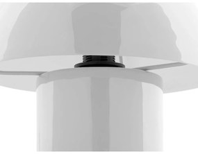 Fehér asztali lámpa fém búrával (magasság 20 cm) Fat Mushroom – Leitmotiv