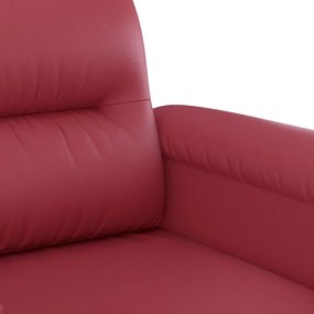 bordó műbőr kanapéfotel 60 cm