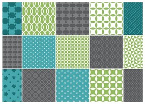 Sofia 15 részes dekorációs falmatrica szett, 15 x 15 cm - Ambiance