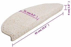 10 db fehér lépcsőszőnyeg 65 x 21 x 4 cm