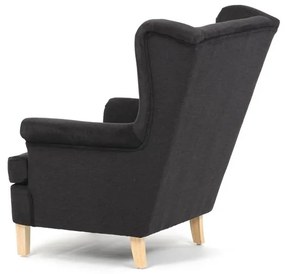 Fekete Szövet U-Fotel. AK-388 BK2