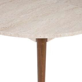 Viona étkezőasztal, travertin-barokk dió, 100 cm