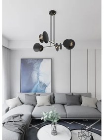 Csillár zsinóron IDEA 4xE27/15W/230V fekete