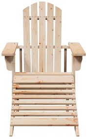 tömör fenyőfa Adirondack szék zsámollyal
