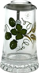 Söröspohár komlós sörhöz, fém fedéllel, fél literes, 0,4 l színes