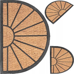 Lábtörlő Az Ajtó Alá Kókusz Csúszásgátló 40x60 Félkör Alakú