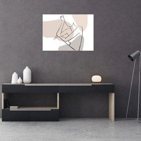 Kép - Női test vonal művészet N⁰1 (70x50 cm)