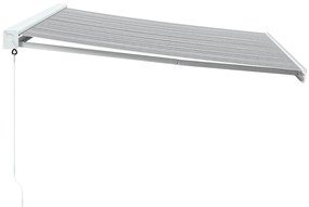 antracit és fehér szövet és alumínium behúzható napellenző 4x3m