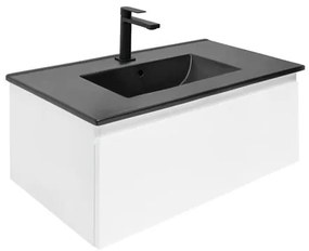 Fürdőszobaszekrény mosdókagylóval SAT B-WAY 79x30x45 cm fehér fényes BWAY80WU4BB