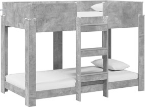 vidaXL Szükidő ágy Beton Szürke 80 x 160 cm Faanyag