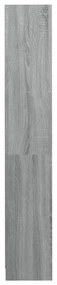 4 szintes szürke sonoma szerelt fa könyvszekrény 80x24x142 cm