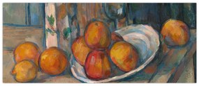 Kép - Paul Cézanne, Still Life with Milk Jug and Fruit, reprodukciók (120x50 cm)