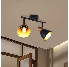 Brilagi - Spotlámpa ODENSE 2xE14/10W/230V gumifa/fekete