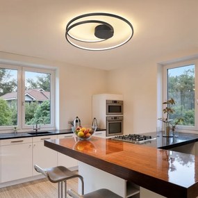 Brilagi - LED dimmelhető mennyezeti lámpa TWISTER LED/75W/230V Ø 70 cm fekete + távirányító