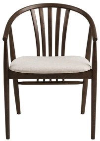 Sötétbarna tölgyfa karfás étkezőszék Agustin – House Nordic