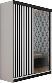 Malani 138 Tolóajtós Szekrény 138cm, Fehér