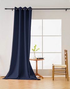 OXFORD sötétkék függöny 140x250 cm Felfüggesztés: Fém gyűrűk