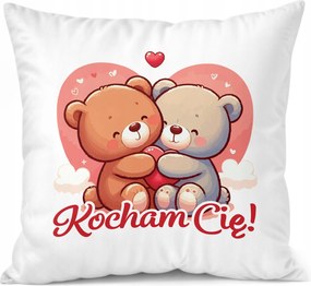 Párna 38x38cm Valentin nap maci szív Szeretlek Ajándék