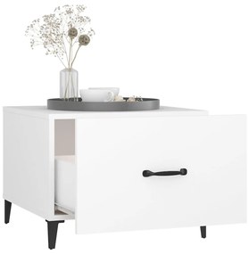 2 db fehér dohányzóasztal fémlábakkal 50 x 50 x 40 cm