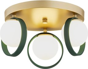 ARGON 6247 SATURINA Glamour Mennyezeti Lámpa Opál Szőnyeg, Zöld, Arany G9 IP20