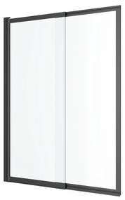 Excellent Liner zuhanyparaván 110 cm kétrészes fekete matt/átlátszó üveg KAEX.2930.1100.LP