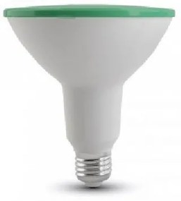 LED lámpa , égő , spot , E27 foglalat , PAR38 , 15 Watt , zöld , IP65