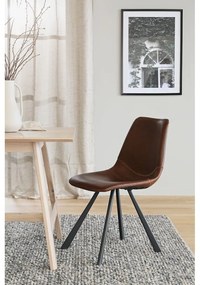 Alpha barna étkezőszék fekete lábakkal - Rowico