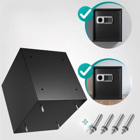 monzana® Defer Plus biztonsági széf - 35x40x40cm fekete