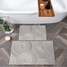 Világosszürke fürdőszobai kilépő szett 2 db-os 60x100 cm – Foutastic