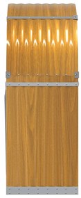 világosbarna horganyzott acél rönktartó 80 x 45 x 120 cm