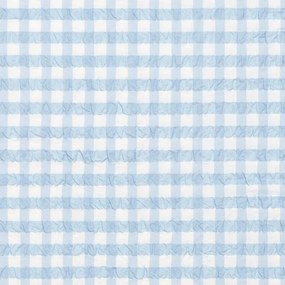 Fehér-világoskék egyszemélyes-hosszabbított krepp ágyneműhuzat 140x220 cm Bæk&amp;Bølge – JUNA