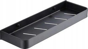 Fürdőszobai zuhanypolc öntapadós 40 cm akasztós, fekete