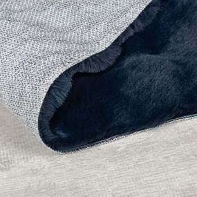 Sötétkék szintetikus szőrme szőnyeg 180x290 cm Waffle Faux Fur – Flair Rugs