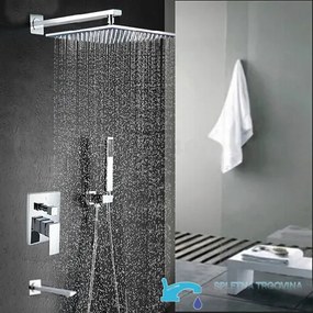 Zuhanypanel EYN PT04042 falba süllyesztett kivitelben, LED-világítással, többféle színváltozatban, például krómban és matt feketében — 40 cm — Fix
