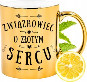 Arany csillogó bögre szakszervezeti ajándék fényképes nyomtatással