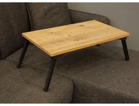 Ágyasztal GUSTO 24,5x60 cm bézs/fekete