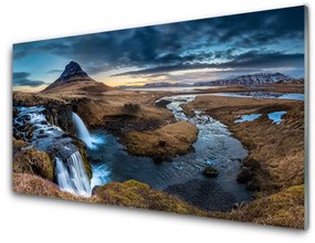 Üvegkép Vízesés River Landscape 100x50 cm