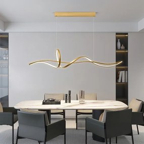 Brilagi - LED dimmelhető kábelre függesztett csillár SIGNATURE LED/55W/230V 120x23 cm arany + távirányító