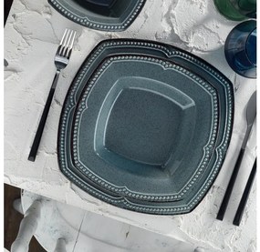 24 részes kék porcelán étkészlet