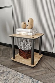 Bookcase dohányzóasztal, tölgy, 34 cm – 2-Tier