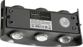 Kültéri fali lámpa sötétszürke LED-del 6 lámpás IP54 - Silly