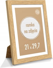 Képkeret 21x29,7 cm A4, kitámasztóval Nyírfa