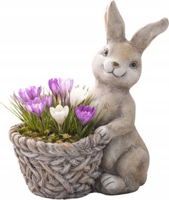 Nyuszi figura fedél 43 cm Húsvéti nyuszi kaspó dekoráció kosár