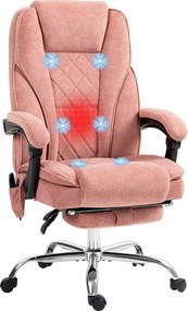 Vinsetto Irodai Szék Vibrációs Masszázzsal, Ergonomikus Íróasztali Szék Dőléstámasszal, Fűtéssel, Magasságban Állítható Forgószék Lábpihentővel, Távve