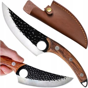 Professzionális Japán Konyhafőnök Kés 27,5 Cm Acél és Fa Bárd Japán